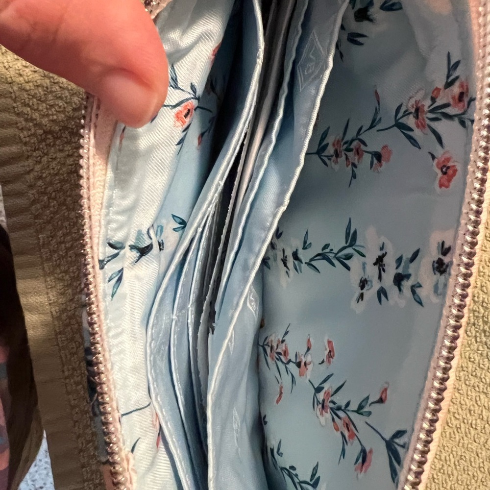 Vera Bradley Pink and Orange Floral Quilted Pouch - Picture 3 of 5
